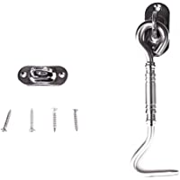 QH-Shop Gancho de Cabina- Ojo Gancho de Cabina Gancho de Cabina de Pestillo de Ventana Puerta Gabinete 110mm